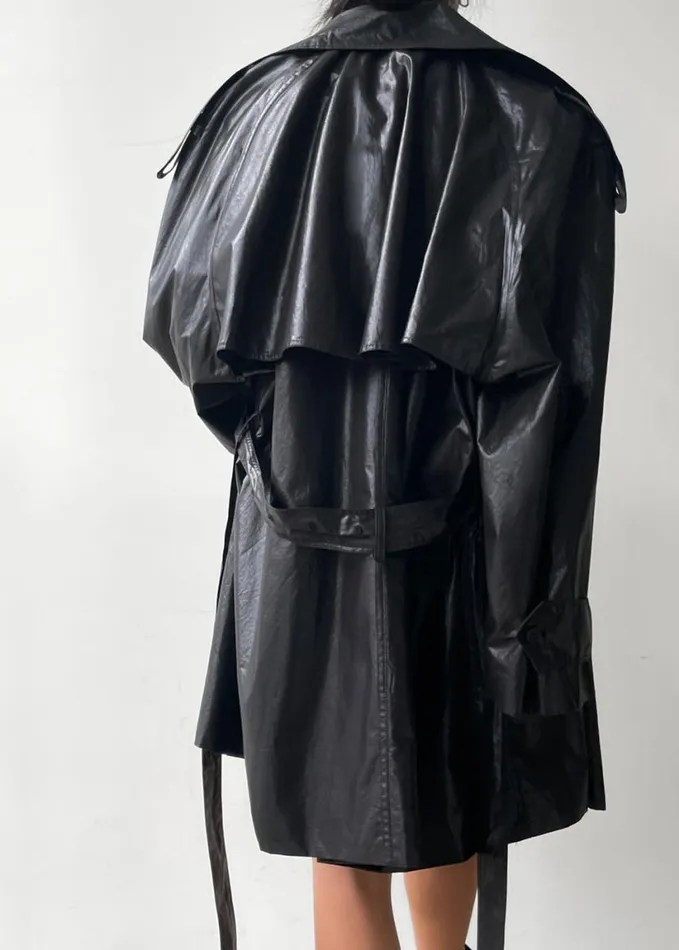 Clothing Women The Frankie Shop Manila Oversized Trench 8211 Black