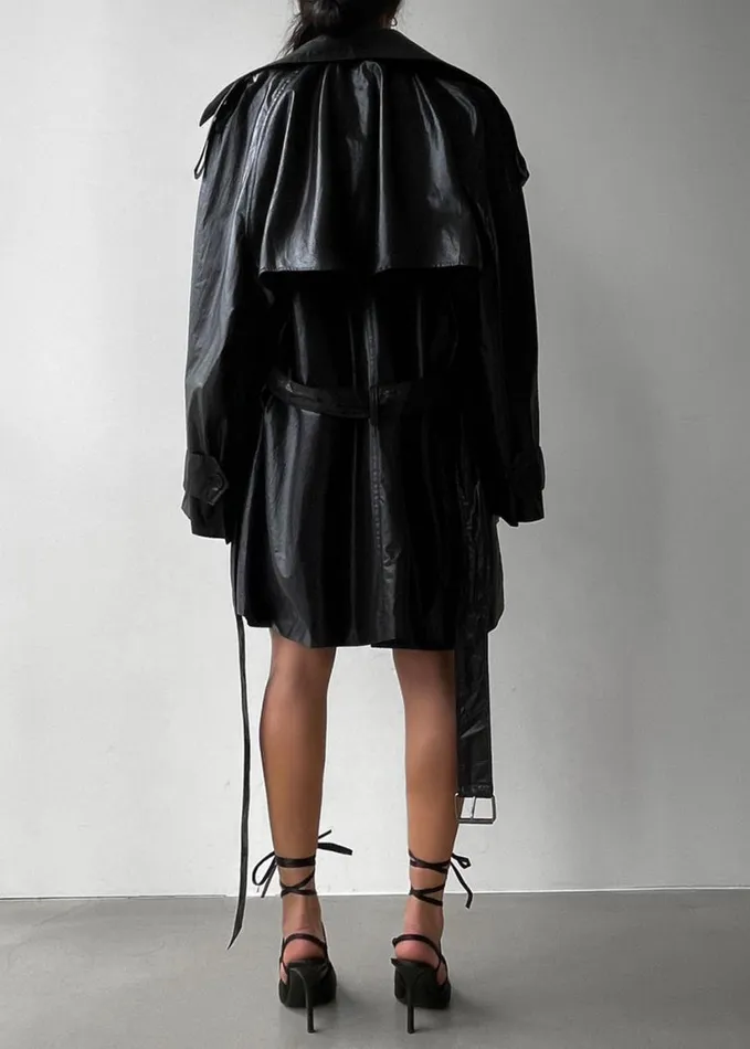 Clothing Women The Frankie Shop Manila Oversized Trench 8211 Black
