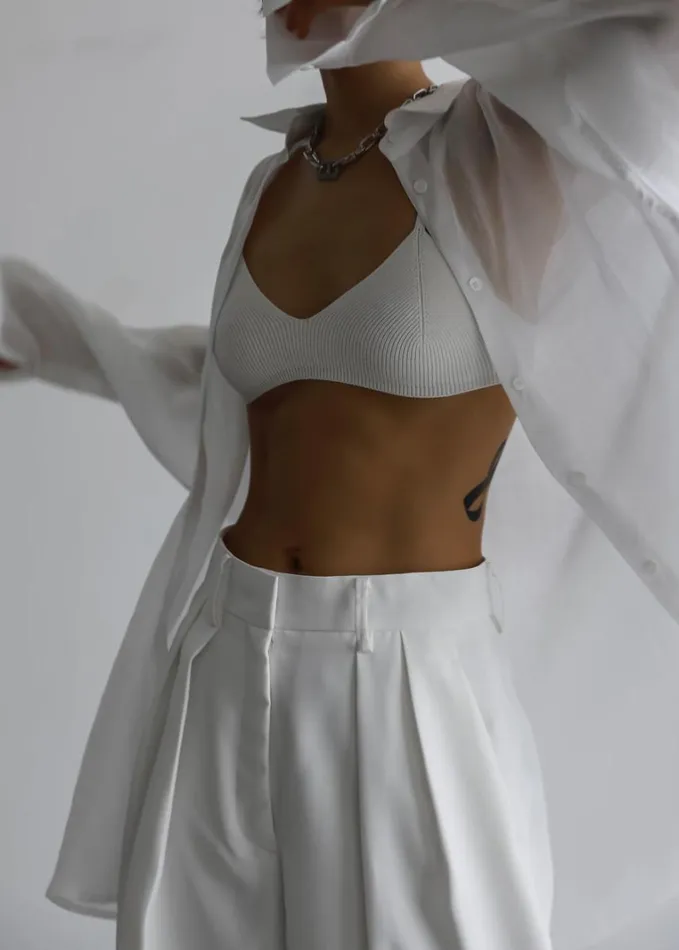 Clothing Women The Frankie Shop Marlow Oversized Linen Shirt 8211 White