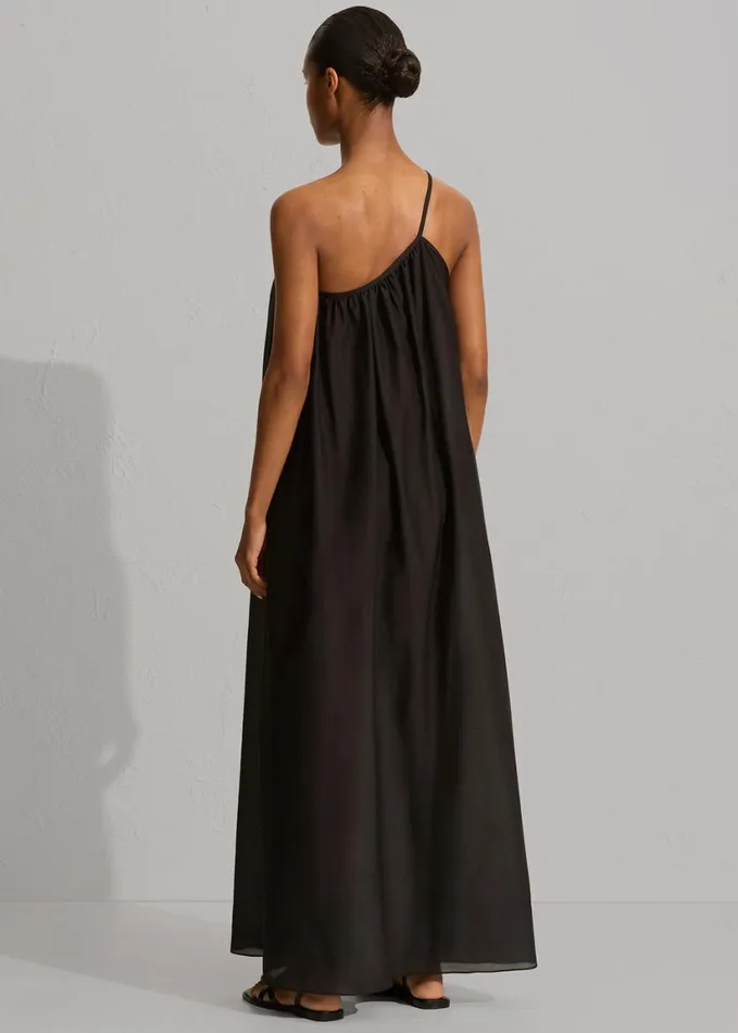 Clothing Women The Frankie Shop Matteau Voluminous One Shoulder Dress 8211 Black