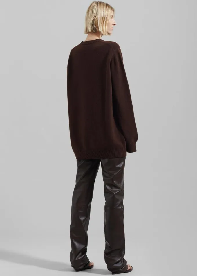 Clothing Women The Frankie Shop Maxime Knit Sweater Dress 8211 Brown