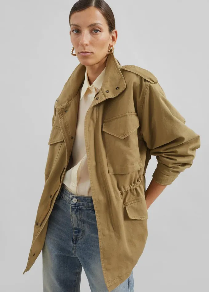Clothing Women The Frankie Shop Merano Cargo Jacket 8211 Beige