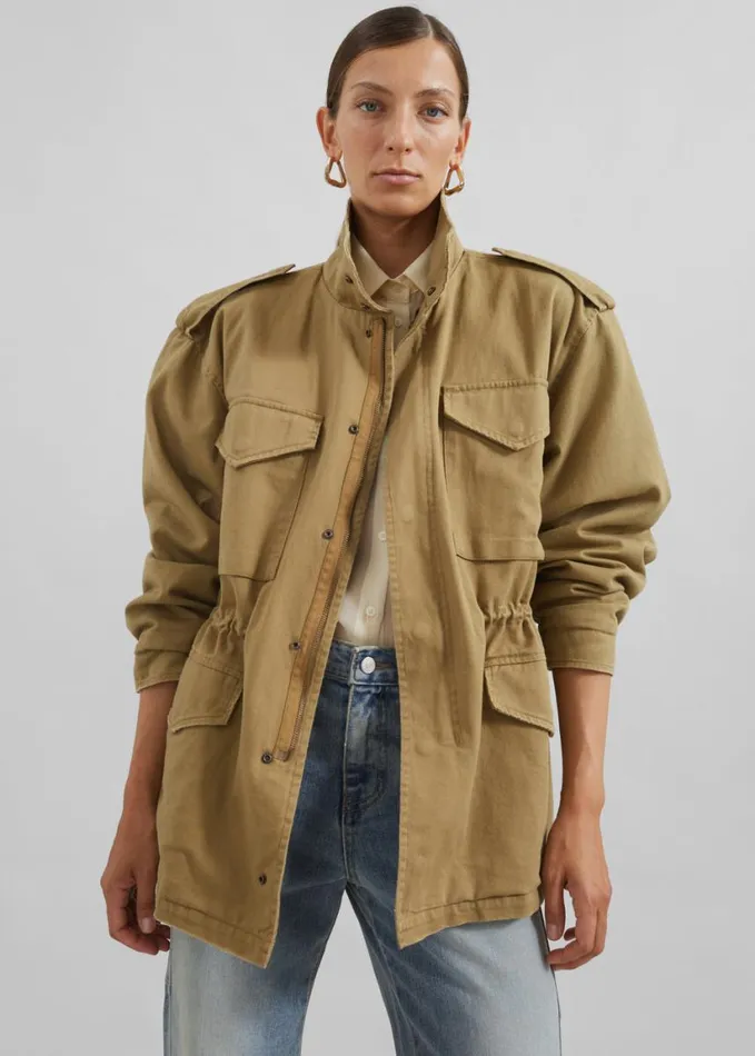 Clothing Women The Frankie Shop Merano Cargo Jacket 8211 Beige
