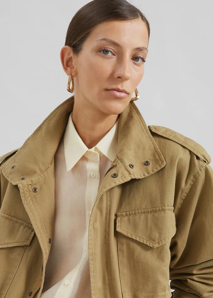 Clothing Women The Frankie Shop Merano Cargo Jacket 8211 Beige