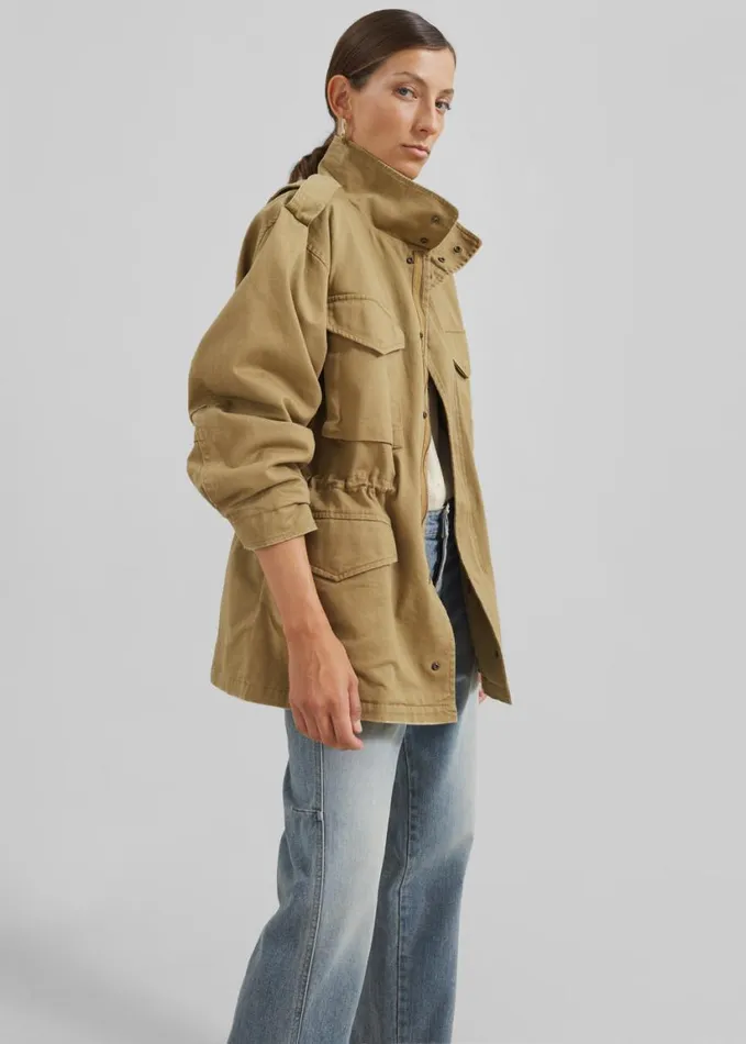 Clothing Women The Frankie Shop Merano Cargo Jacket 8211 Beige