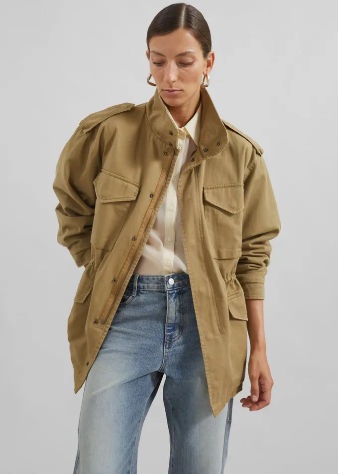 Clothing Women The Frankie Shop Merano Cargo Jacket 8211 Beige