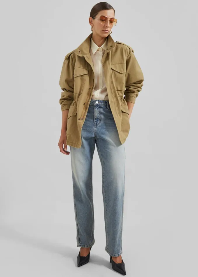 Clothing Women The Frankie Shop Merano Cargo Jacket 8211 Beige