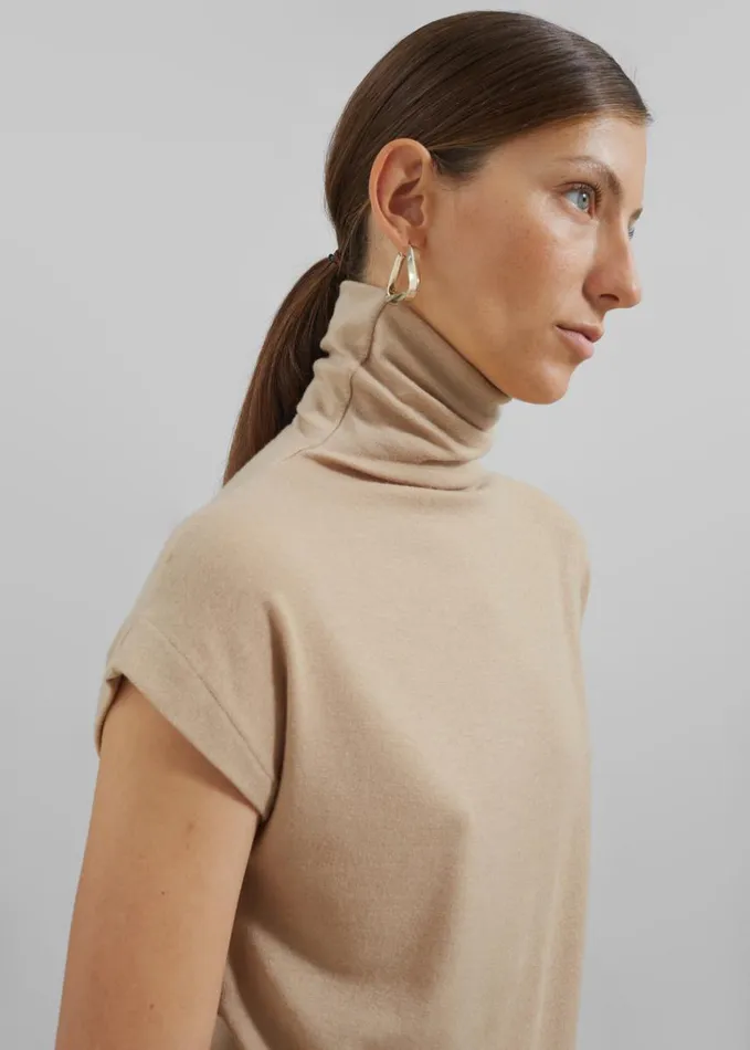 Clothing Women The Frankie Shop Nile Turtleneck Top 8211 Beige