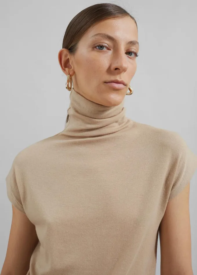 Clothing Women The Frankie Shop Nile Turtleneck Top 8211 Beige