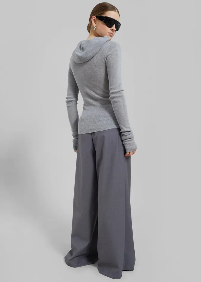 Clothing Women The Frankie Shop Noor Wide Pants 8211 Grey