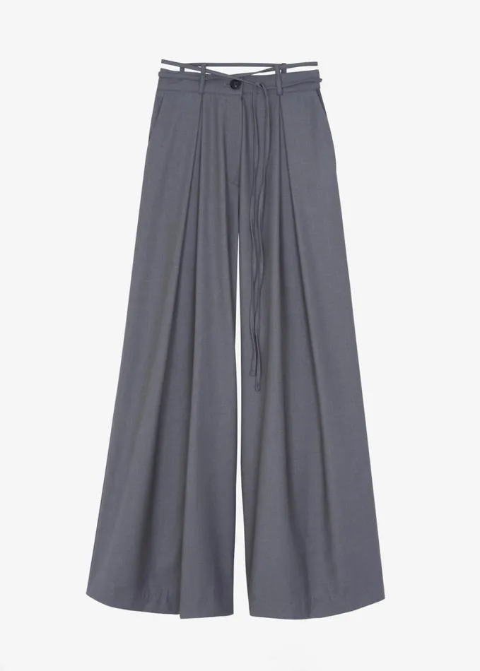 Clothing Women The Frankie Shop Noor Wide Pants 8211 Grey