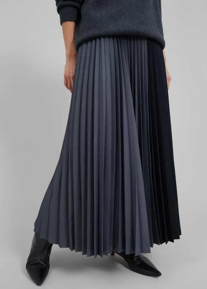 Clothing Women The Frankie Shop Orem Pleated Skirt 8211 Charcoal