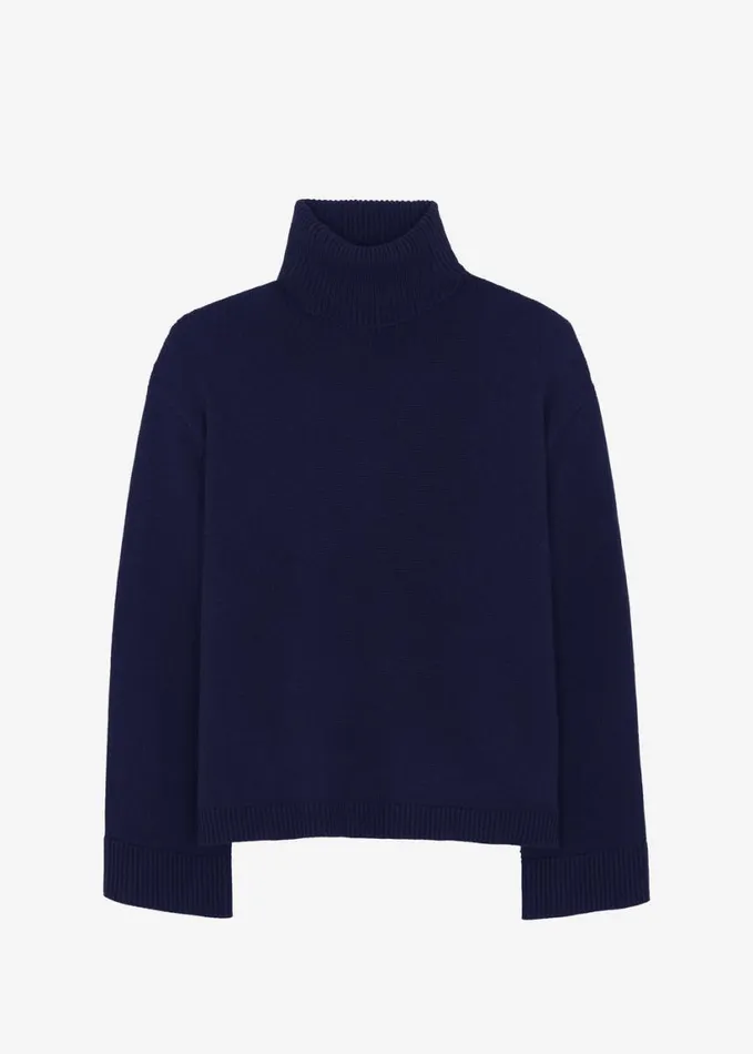 Clothing Women The Frankie Shop Rhea Trapeze Turtleneck 8211 Navy