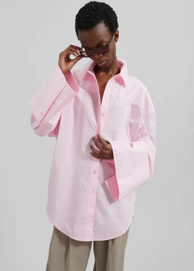 Clothing Women The Frankie Shop Rotate Oversized Shirt 8211 Fairy Tale