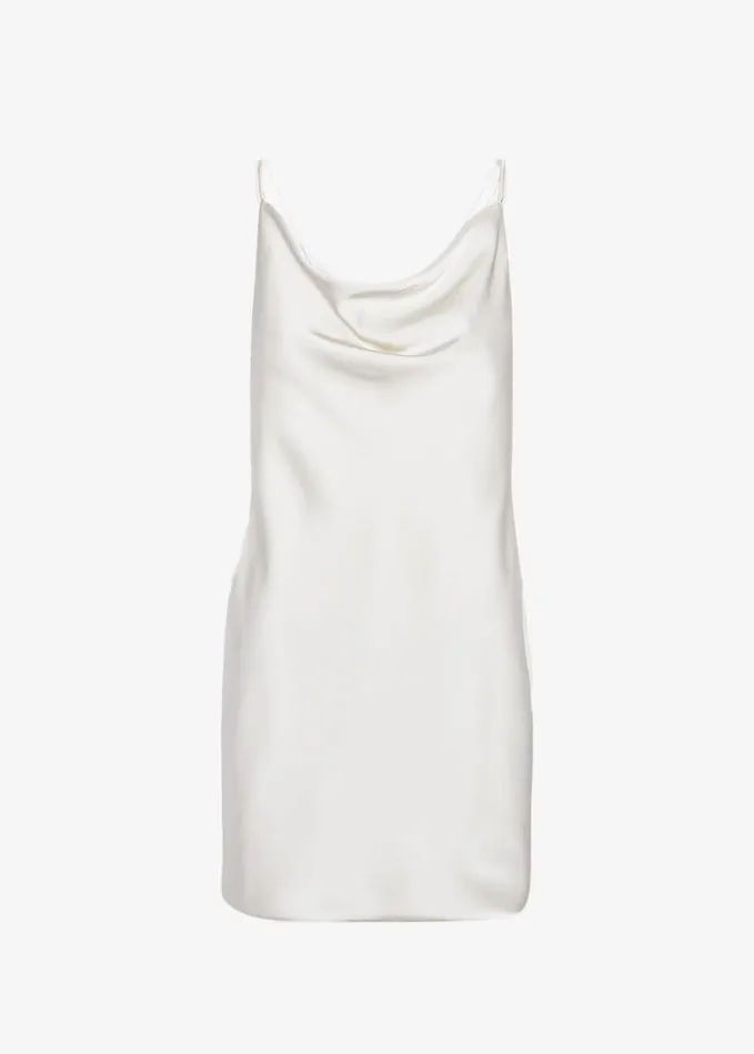 Clothing Women The Frankie Shop Rotate Satin Mini Slip Dress 8211 Egret