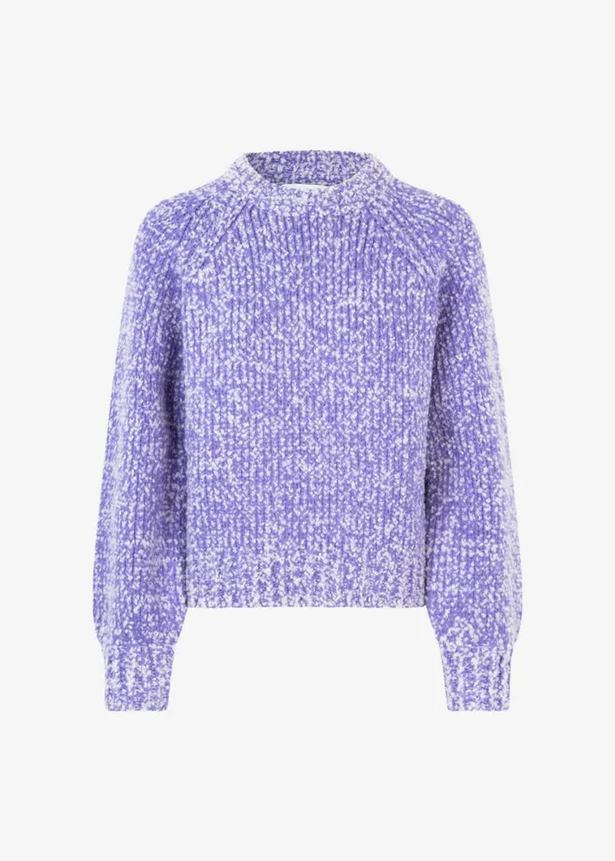 Clothing Women The Frankie Shop Samse Samse Aria Crew Neck 8211 Simply Purple Melange