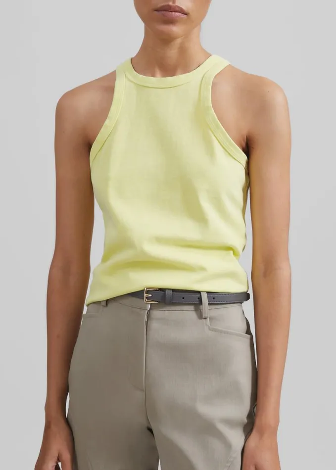 Clothing Women The Frankie Shop Samse Samse Helene Tank Top 8211 Mellow Green