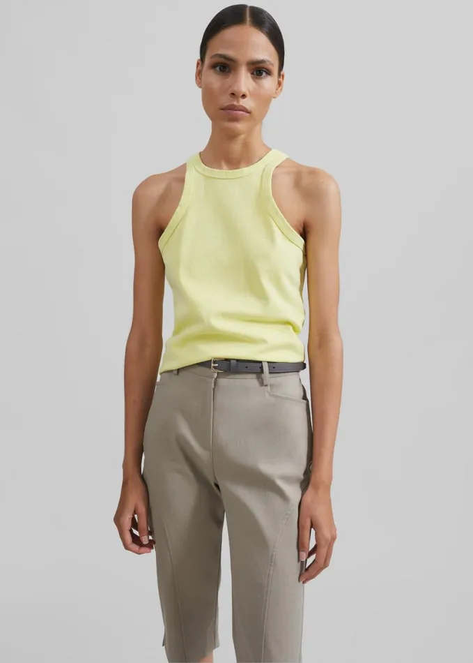 Clothing Women The Frankie Shop Samse Samse Helene Tank Top 8211 Mellow Green