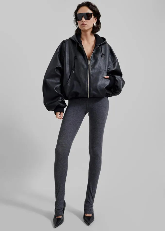 Clothing Women The Frankie Shop Santiago Faux Leather Jacket 8211 Black