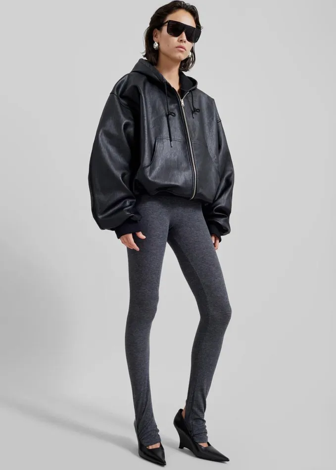 Clothing Women The Frankie Shop Santiago Faux Leather Jacket 8211 Black
