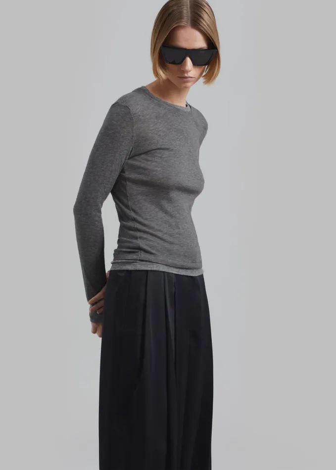 Clothing Women The Frankie Shop Scottie Layered Tee 8211 Grey