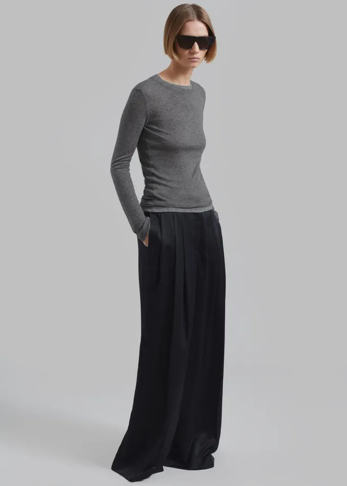 Clothing Women The Frankie Shop Scottie Layered Tee 8211 Grey