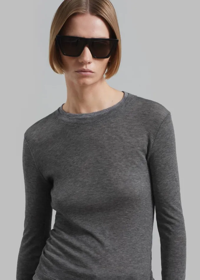 Clothing Women The Frankie Shop Scottie Layered Tee 8211 Grey