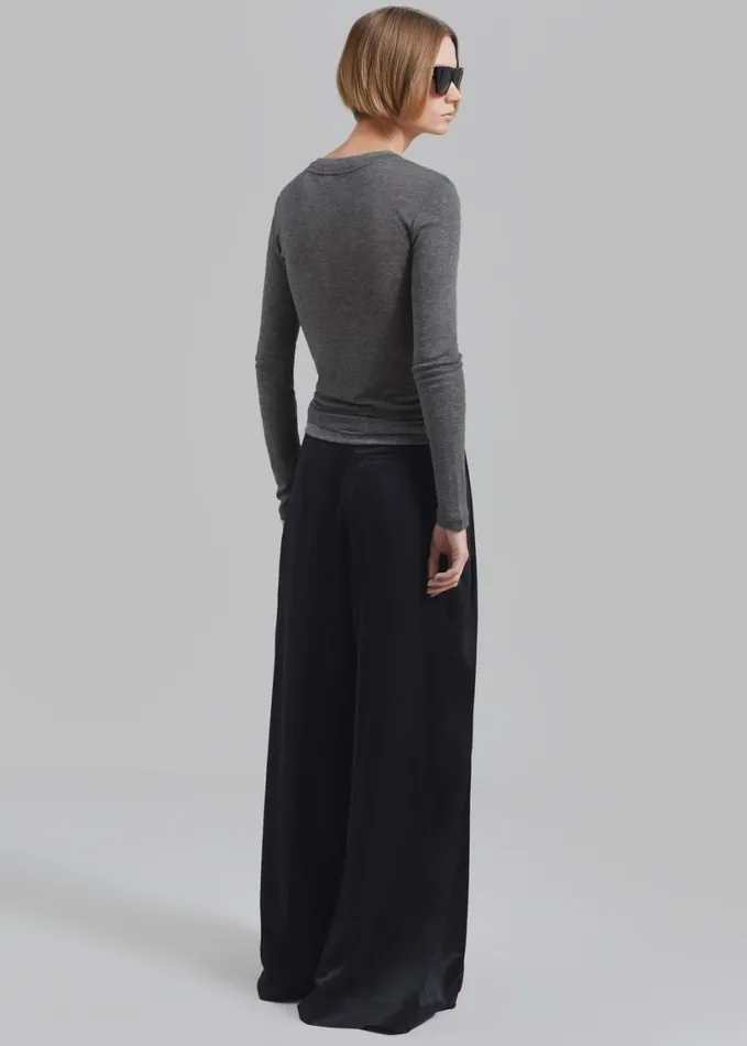 Clothing Women The Frankie Shop Scottie Layered Tee 8211 Grey