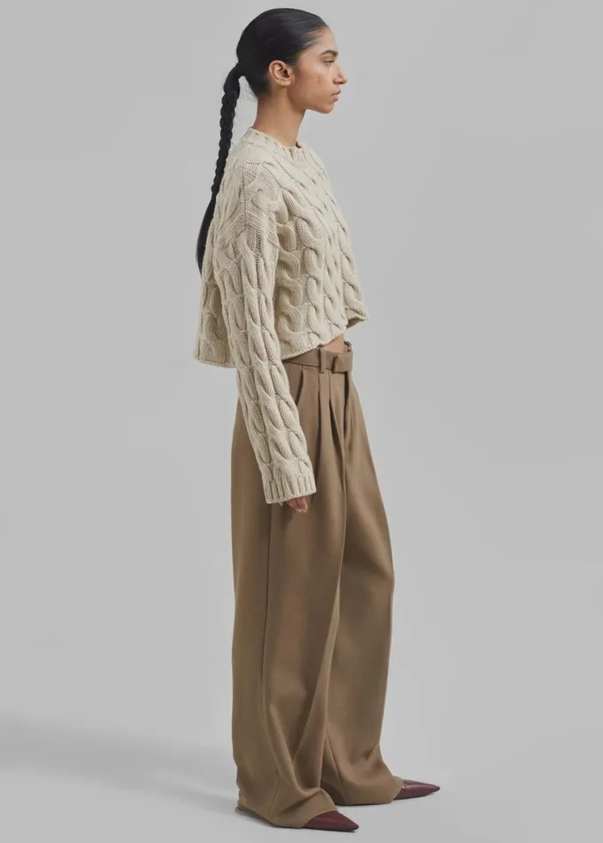 Clothing Women The Frankie Shop Skylar Trousers 8211 Beige