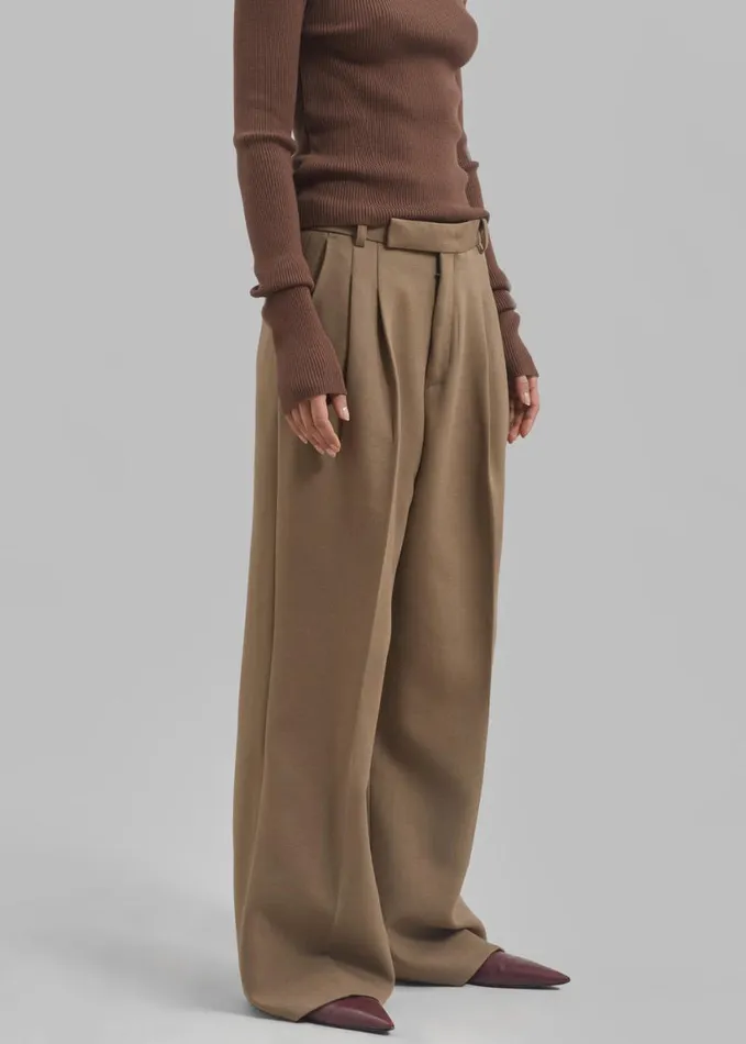 Clothing Women The Frankie Shop Skylar Trousers 8211 Beige