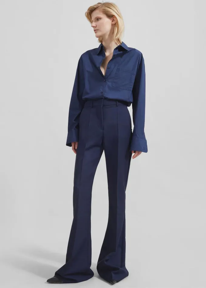 Clothing Women The Frankie Shop Sportmax Aeroso1234 Trousers 8211 Ultramarine