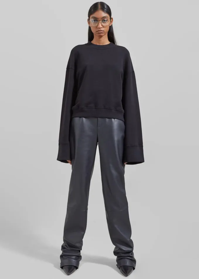Clothing Women The Frankie Shop Talia Sweatshirt 8211 Black