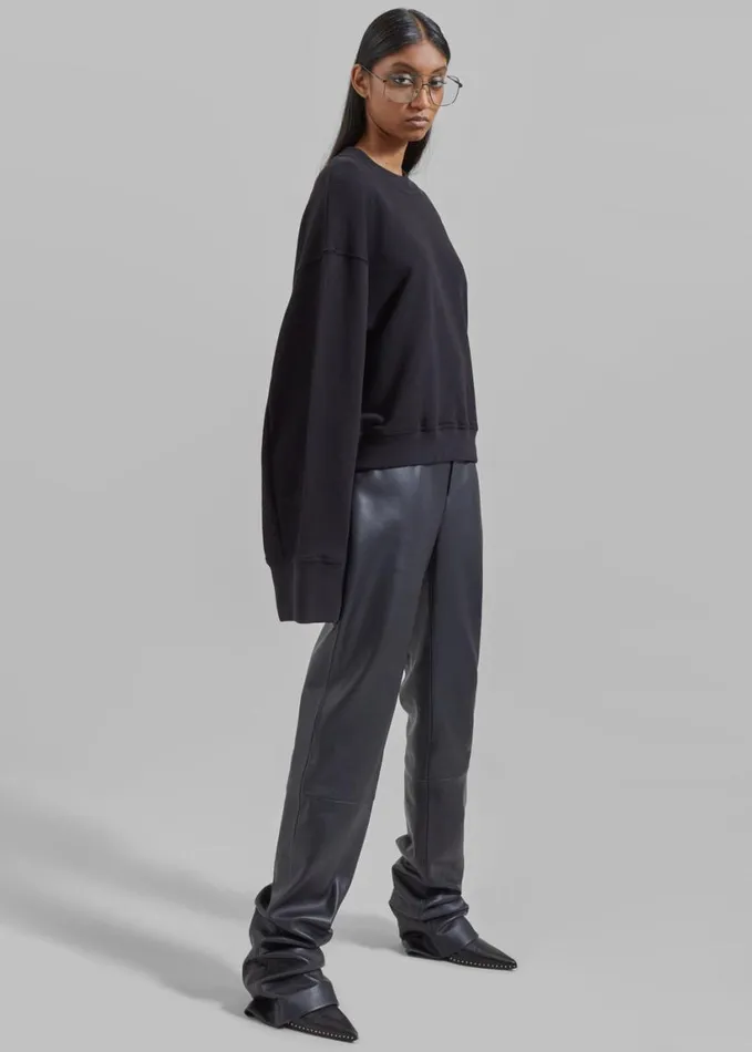 Clothing Women The Frankie Shop Talia Sweatshirt 8211 Black