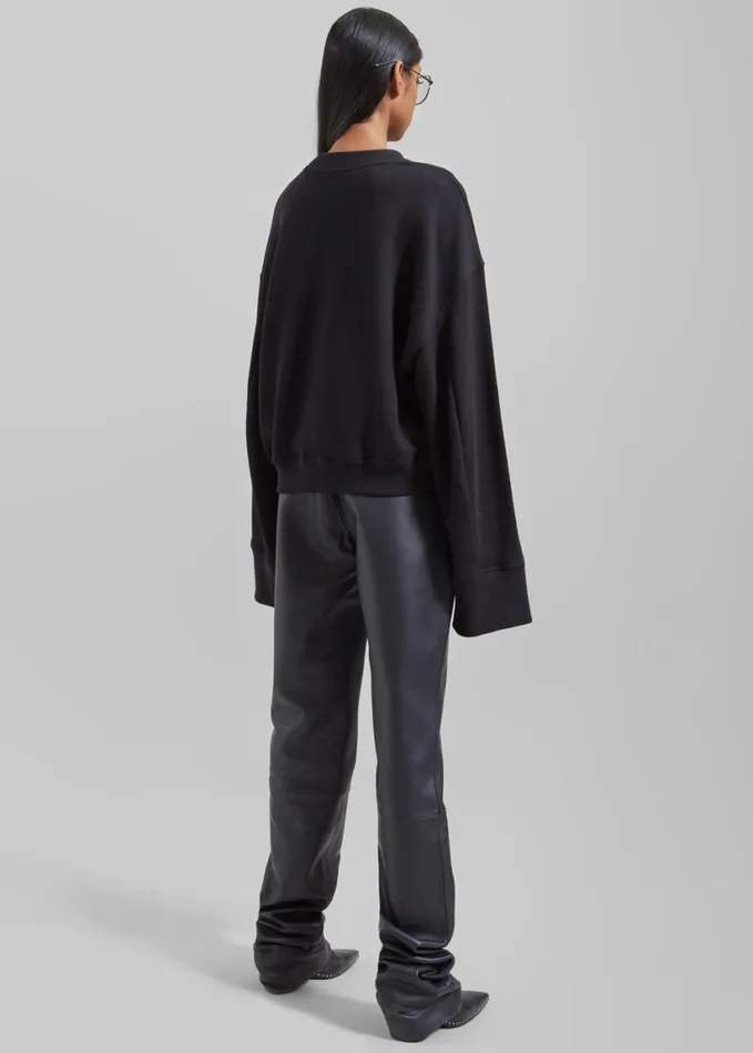 Clothing Women The Frankie Shop Talia Sweatshirt 8211 Black