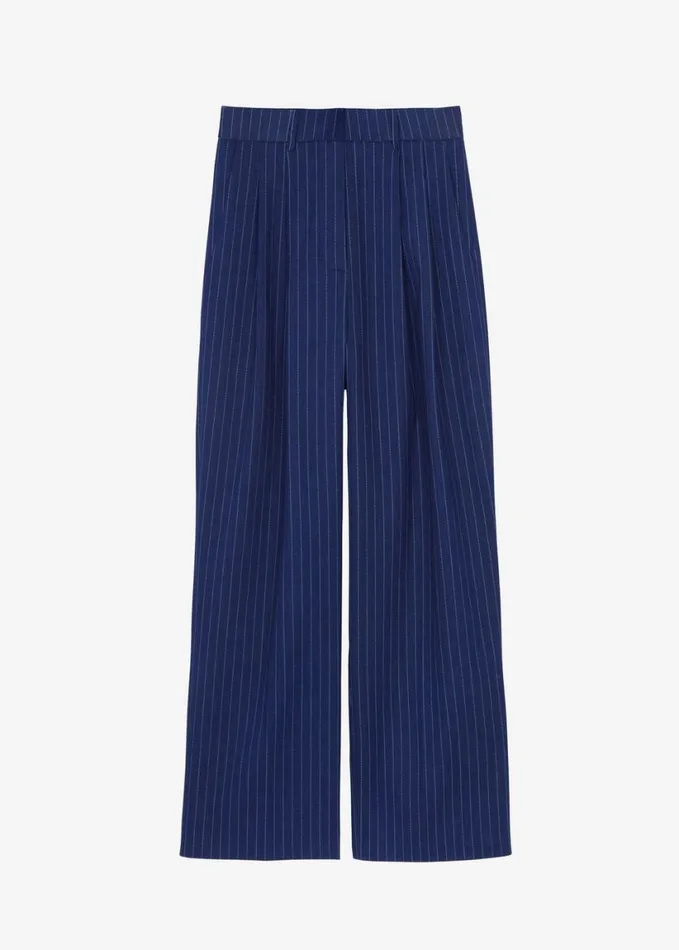 Clothing Women The Frankie Shop Tansy Denim Pants 8211 Navy Pinstripe