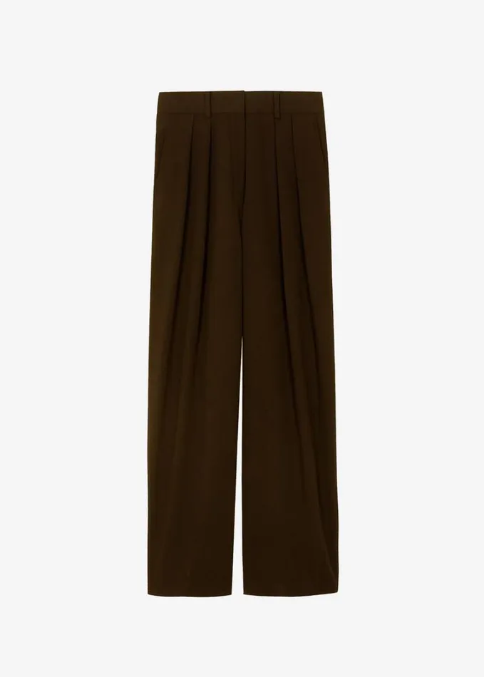 Clothing Women The Frankie Shop Tansy Pleated Trousers 8211 Chocolate