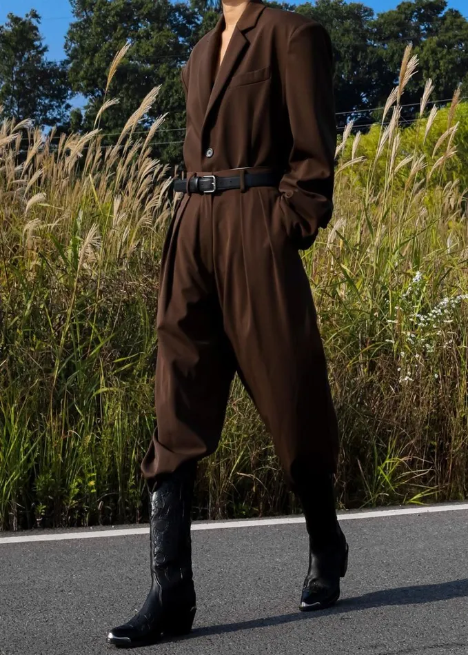 Clothing Women The Frankie Shop Tansy Pleated Trousers 8211 Chocolate