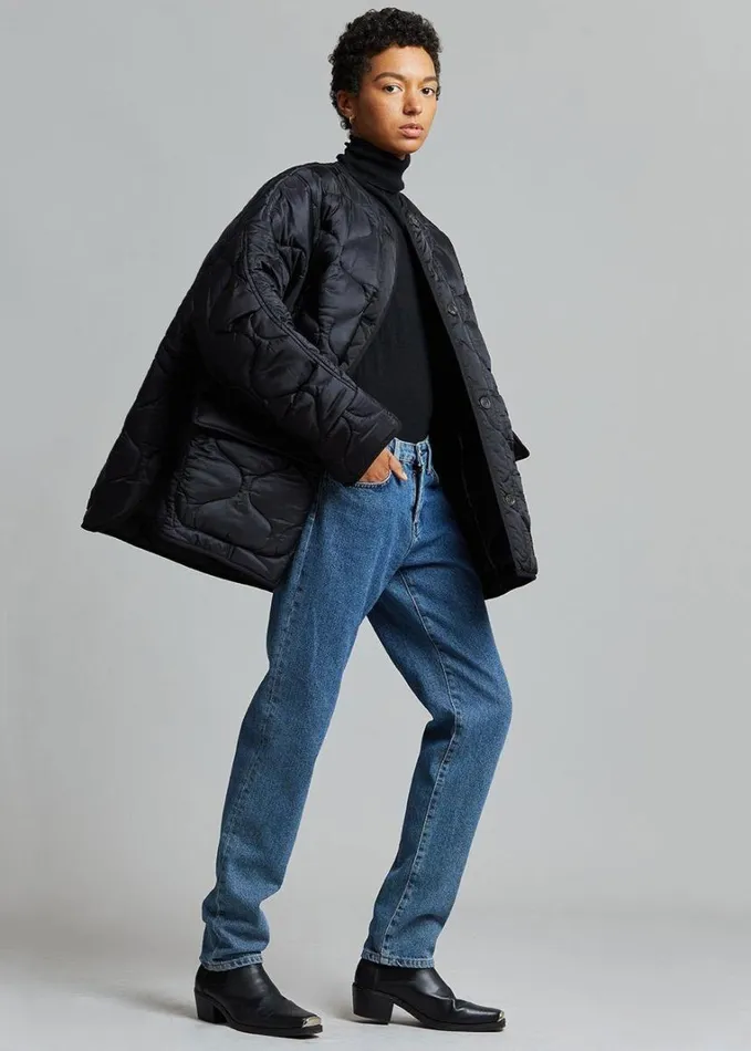 Clothing Women The Frankie Shop Teddy Quilted Jacket 8211 Black