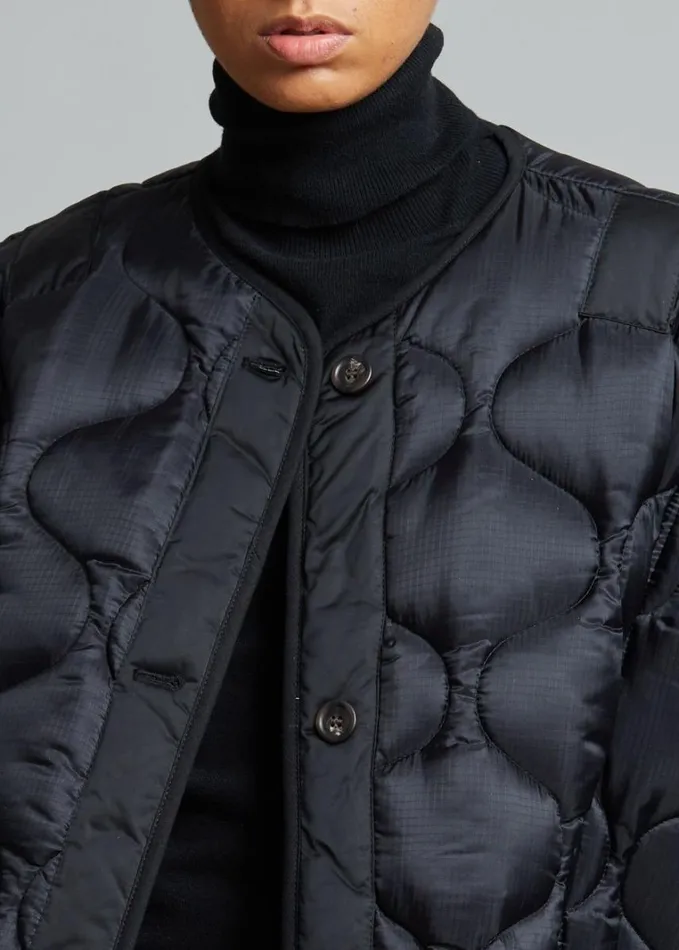 Clothing Women The Frankie Shop Teddy Quilted Jacket 8211 Black