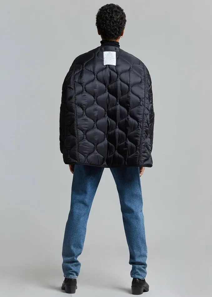 Clothing Women The Frankie Shop Teddy Quilted Jacket 8211 Black