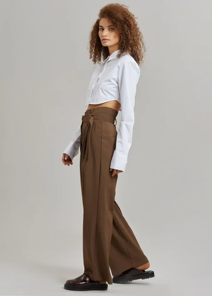 Clothing Women The Frankie Shop Uma Cropped Shirt 8211 White