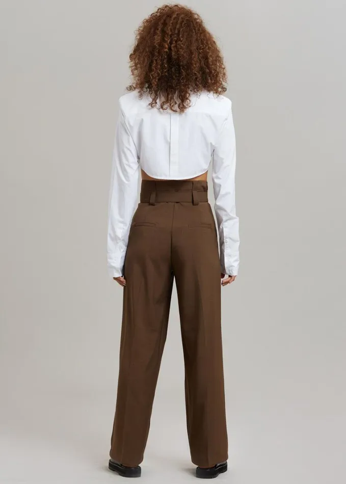 Clothing Women The Frankie Shop Uma Cropped Shirt 8211 White