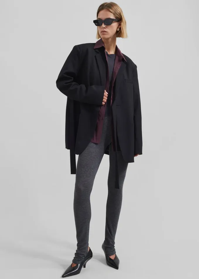 Clothing Women The Frankie Shop Whiteney Tie Up Blazer 8211 Black