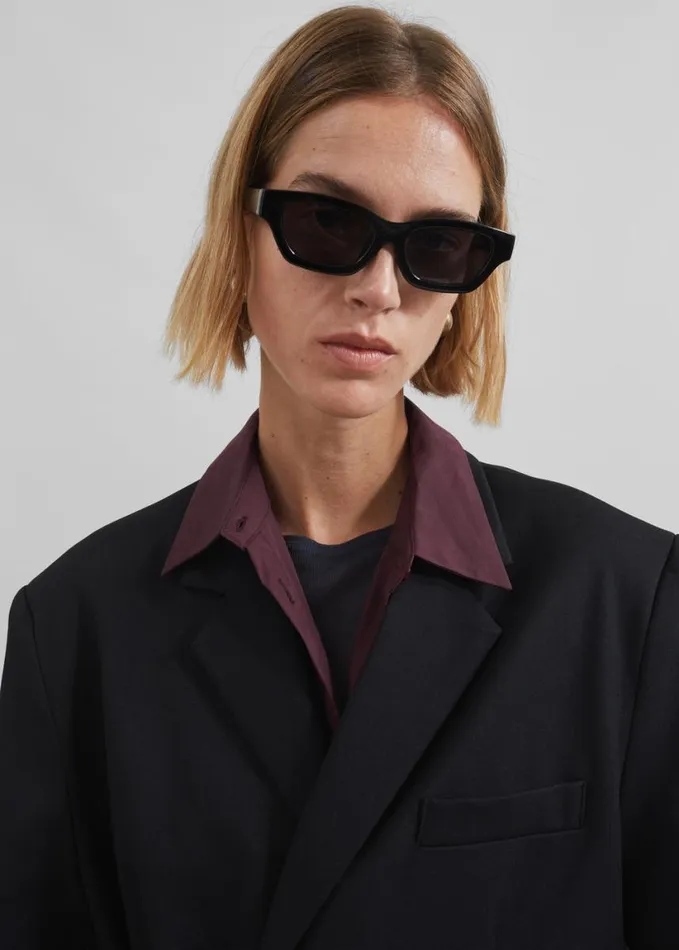 Clothing Women The Frankie Shop Whiteney Tie Up Blazer 8211 Black