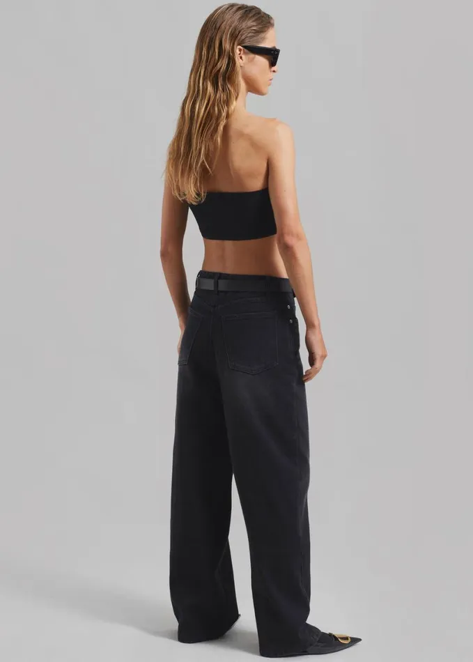 Clothing Women The Frankie Shop William Denim Pants 8211 Black Wash