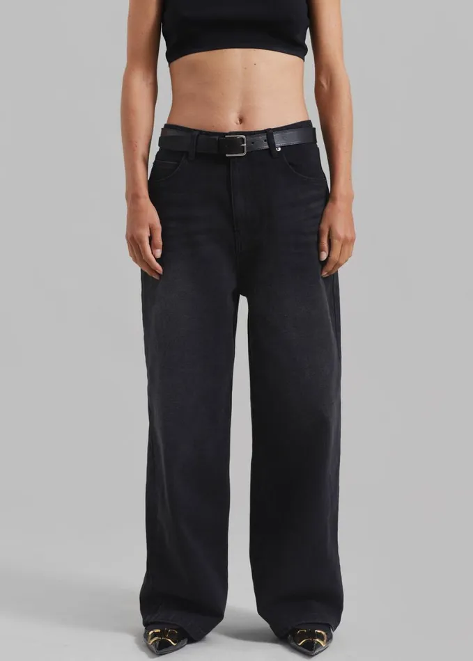 Clothing Women The Frankie Shop William Denim Pants 8211 Black Wash
