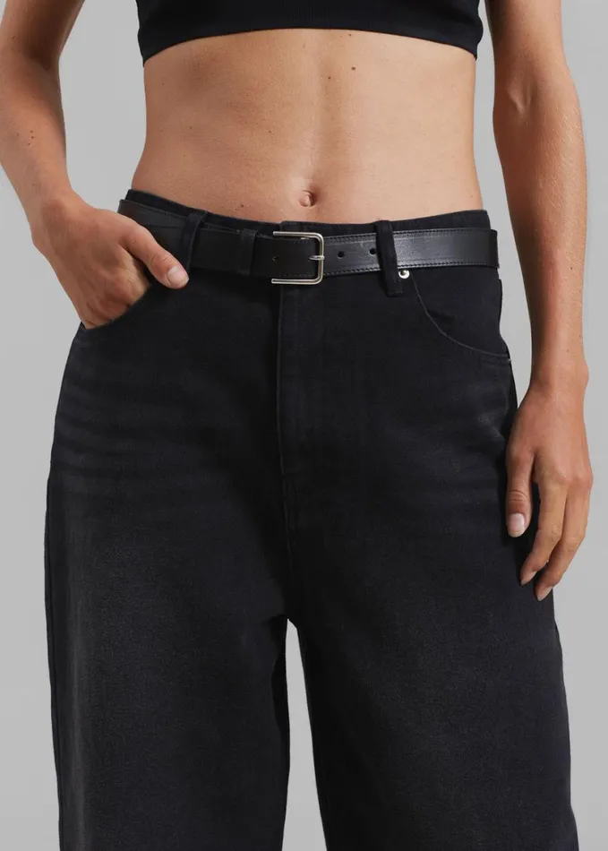 Clothing Women The Frankie Shop William Denim Pants 8211 Black Wash