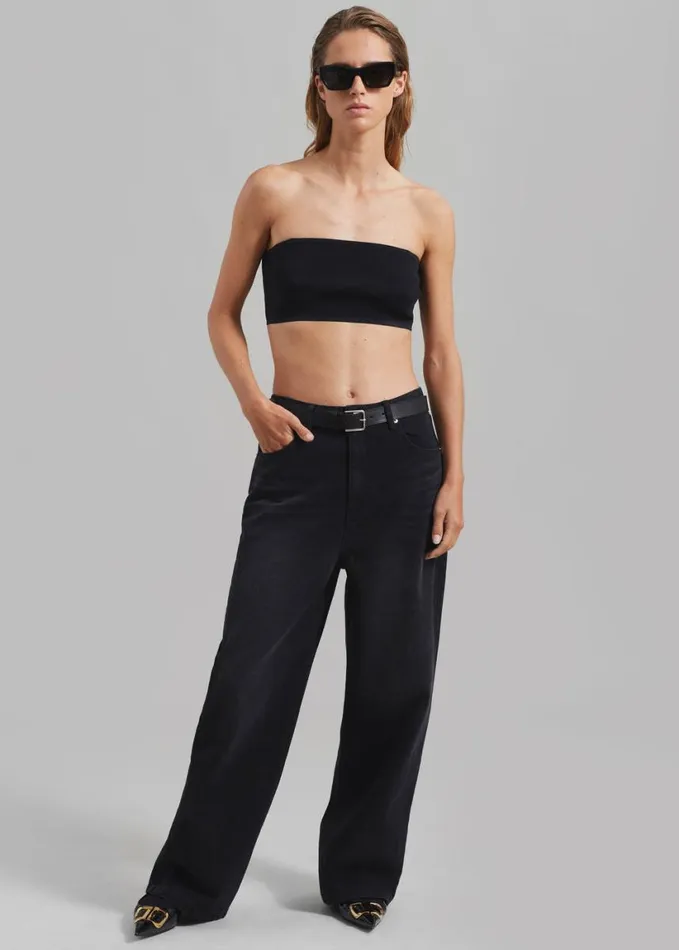 Clothing Women The Frankie Shop William Denim Pants 8211 Black Wash