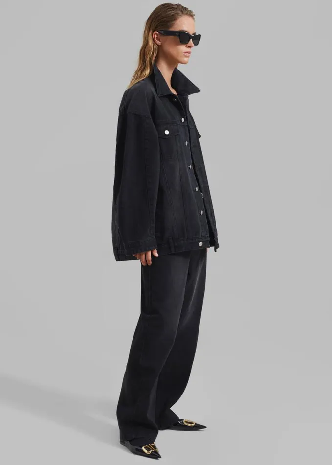 Clothing Women The Frankie Shop William Denim Pants 8211 Black Wash