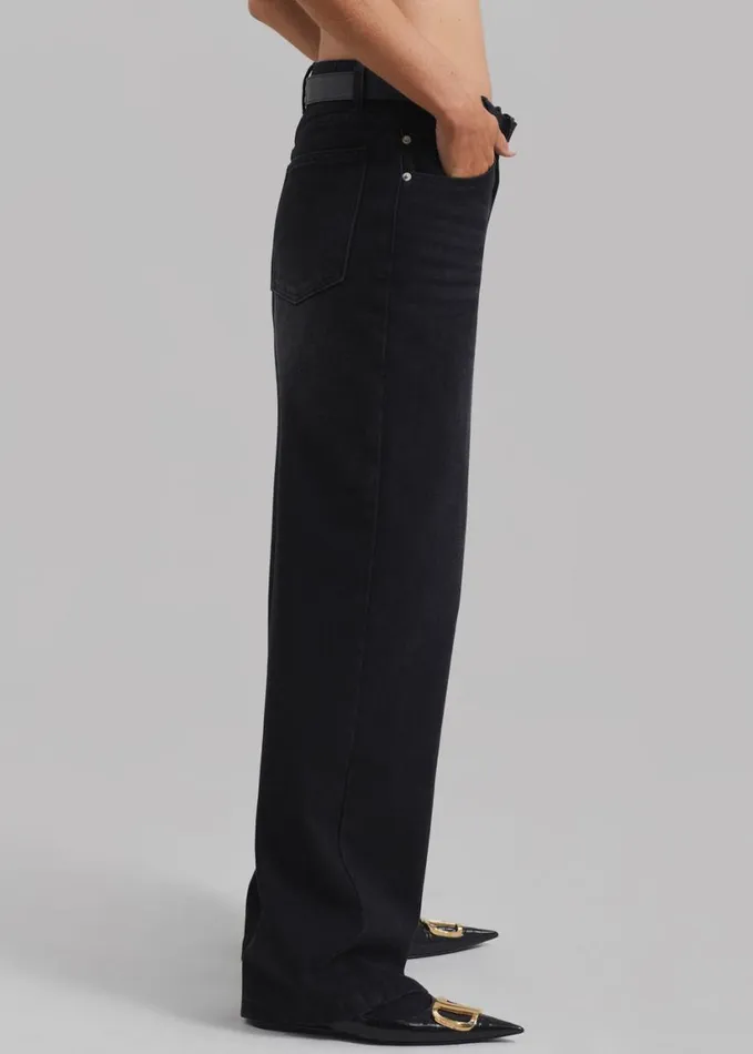 Clothing Women The Frankie Shop William Denim Pants 8211 Black Wash